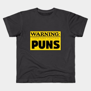 May Contain Puns Kids T-Shirt